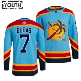 Florida Panthers Trikot Radko Gudas 7 Adidas 2022-23 Blau Reverse Retro 2.0 Authentic - Kinder